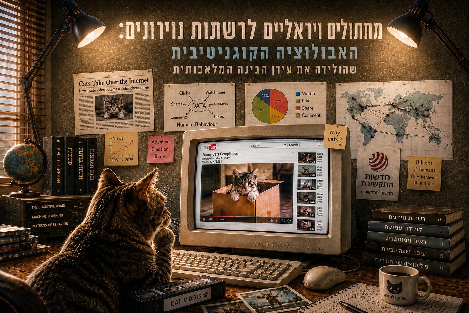 מחתולים ויראליים לרשתות נוירונים: האבולוציה הקוגניטיבית שהולידה את עידן הבינה המלאכותית