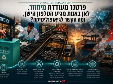 יוֹם הַסְּבִיבָה הַבֵּינְלְאֻמִּי: פַּרְטְנֶר מְעוֹדֶדֶת מִיחְזוּר. לְאָן בֶּאֱמֶת מַגִּיעַ הַטֶּלֶפוֹן הַיָּשָׁן, וּמַה הַקֶּשֶׁר לַגֵּיאוֹפּוֹלִיטִיקָה?