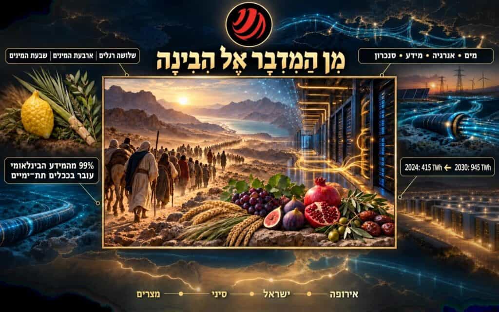 סוכות, רשתות ומדבר: הגאוגרפיה העתיקה שמעצבת את תשתיות הבינה המלאכותית של ימינו