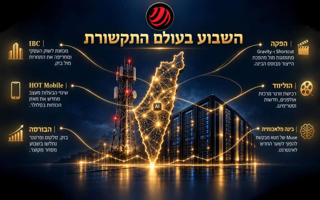 השבוע שבו הסיבים בישראל, הוליווד והבינה המלאכותית ריכזו מחדש את הכוח התקשורתי