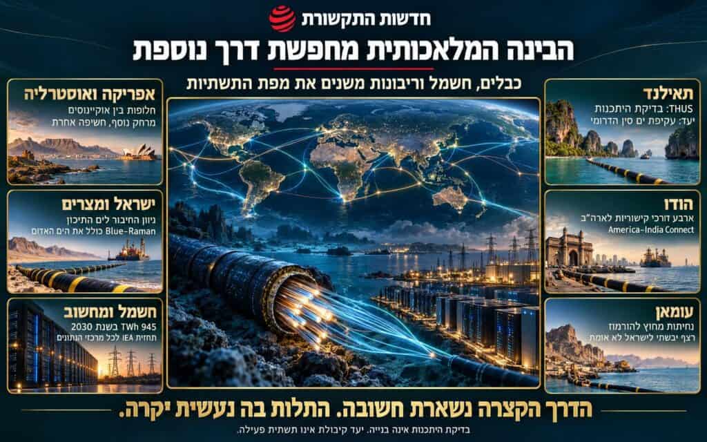 המלחמות והתחרות הטכנולוגית משנות את מפת הכבלים והחשמל של הבינה המלאכותית בעולם